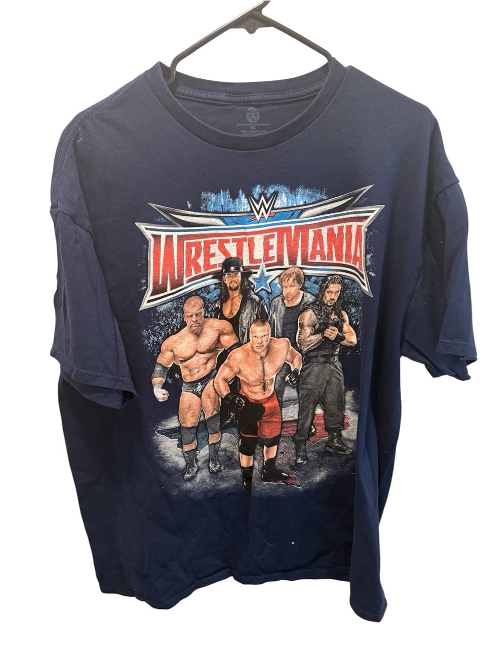 Vintage WWE WrestleMania Navy Graphic Tee - Men